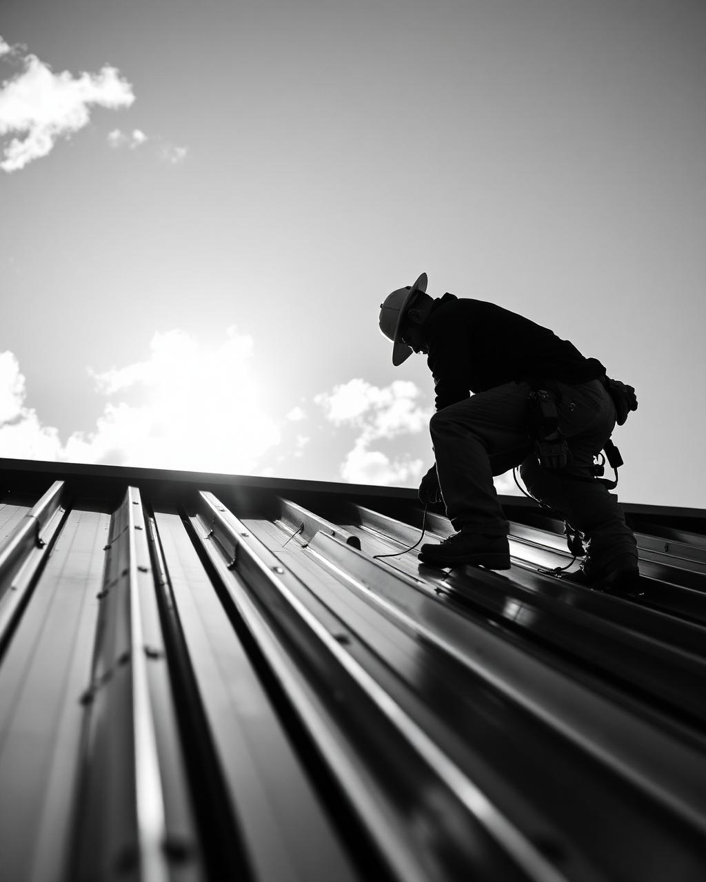 Metal roofing detail shot